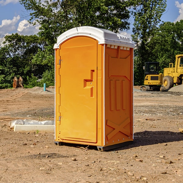 how often are the portable restrooms cleaned and serviced during a rental period in Adamstown MD